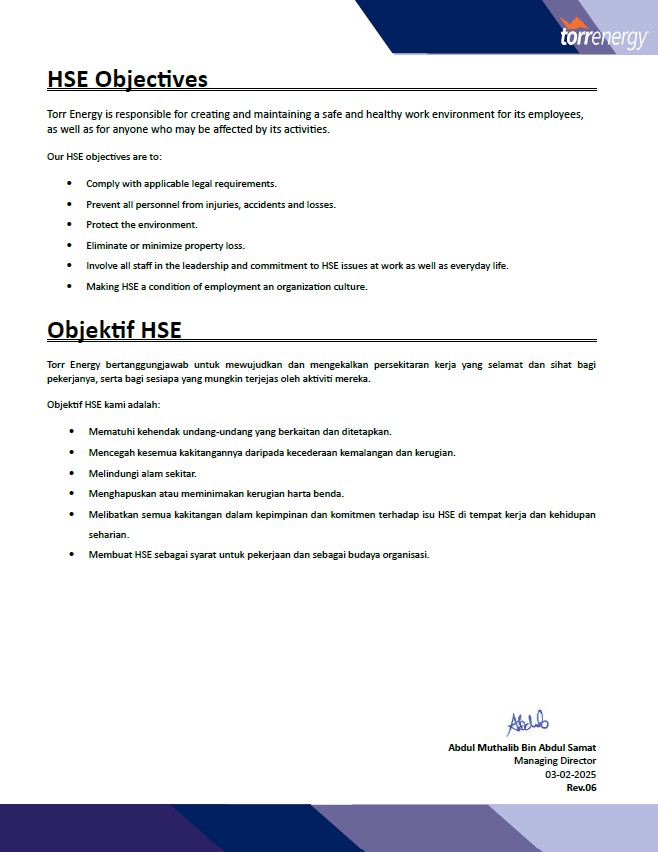 Objectives Policy